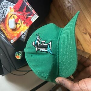 Teal Marlins Baseball Cap